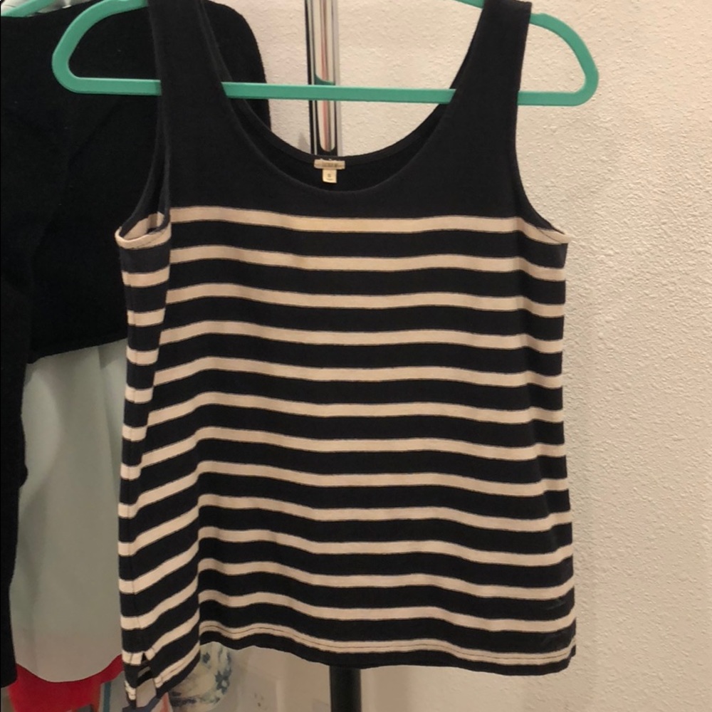 Jcrew small striped tank with thicker material